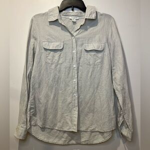 Saint Tropez West Light Gray Button-Up Shirt